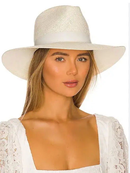 Janessa Leone Accessories - Janessa Leone Wide-Brim Hamilton Hat in White